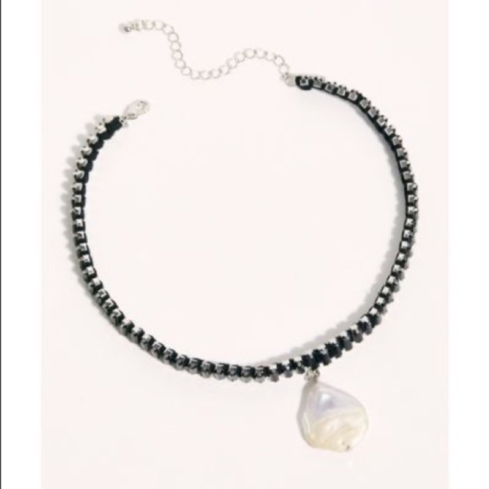 Free People Black Sloan Stone Choker